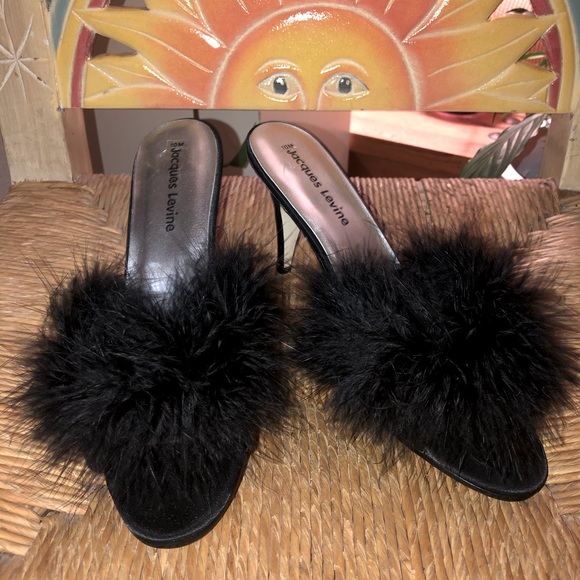 Jacques Levine Boa Slippers NWOT - Picture 1 of 3